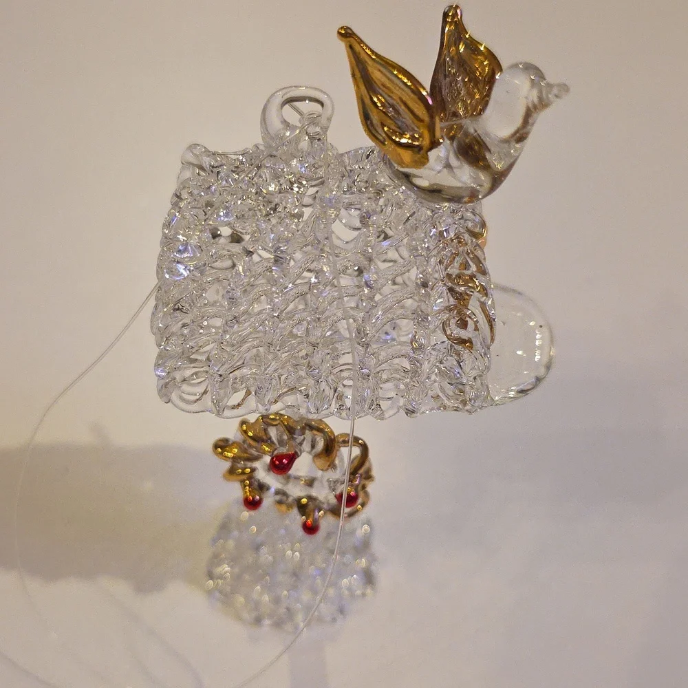 Gold Christmas Ornaments - Elegant Clear and Gold Style Ornament Set